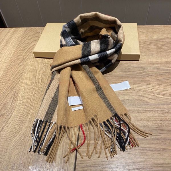 Neuer Damen-Designer-Schal, modische Herrenmarke, Schals aus 100 % Kaschmir für lange Wickel, Größe 180 x 30 cm, Weihnachtsgeschenk, hochwertige klassische warme Winterschals