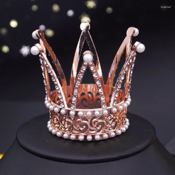 Grampos de cabelo bonito mini coroa pequena diadema meninas coroas e tiaras festa de formatura bolo de aniversário decoração jóias ornamento