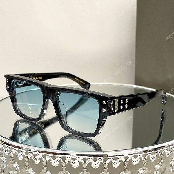 DITA EMITTER-ONE Sonnenbrille, Sechskantschraube, Scharnier, feste Faserspiegelbeine, DTS418, Brille für Herren und Damen, hochwertige Designer-Sonnenbrille, klobiges Blatt