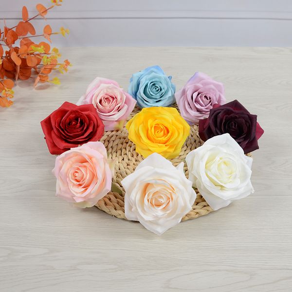 25PCS Fiori artificiali Teste di rosa Finta Francia Rosa romantica per la decorazione della casa di nozze Bouquet da sposa Centrotavola