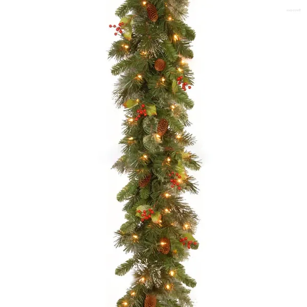 Decorazioni natalizie Ghirlanda di bacche rosse realizzata in materiale ecologico Facile da configurare Vari stili adatti ai tuoi gusti Lunga 1,8 metri