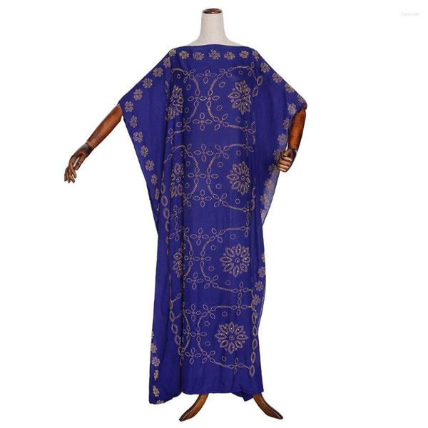 Этническая одежда элегантное африканское дизайн дасики платье из страшного хвоста базин хиджаб макси -хала