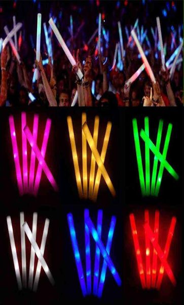 30 Stück Leuchtstäbe LED Soft Batons Rally Rave Glow Wands Mehrfarbig Cheer Flashing Tube Concert für Festivals Y2201055278603