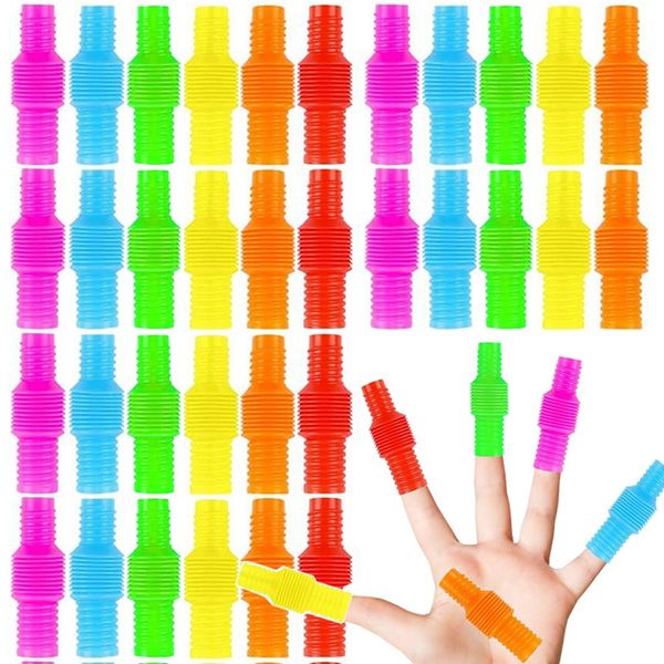 Mini Tubi Pop Fidget Toys Suoni sensoriali Giocattolo per lo stress Ansia Sollievo Bambini Adulti Giocattoli per l'apprendimento Toddlers Stretch Tube 2049