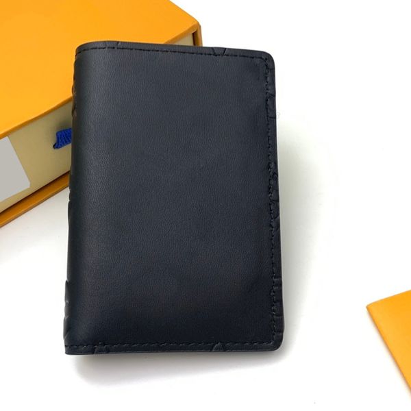 9A Carteira Em Relevo Envelope Selo De Cera Designer Masculino Bifold Carteira De Couro Genuíno Titular De Cartão Organizador De Bolso Terno Clipe Costura Frontal Leather80508 8 X 11 X 1 Cm L315