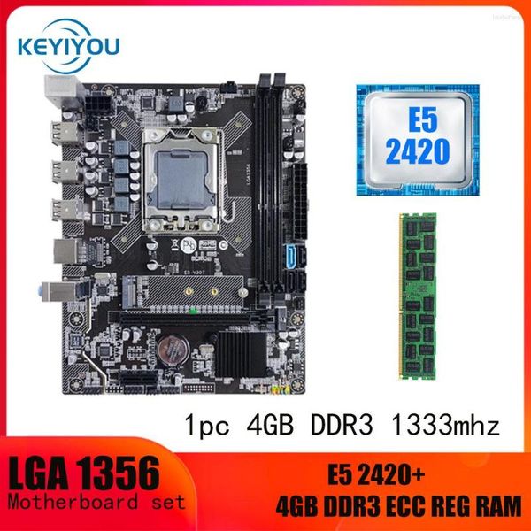 Motherboards X79A LGA 1356 Motherboard-Set mit DDR3 2 4 GB 8 GB 1600 MHz ECC REG RAM und E5 2420 CPU