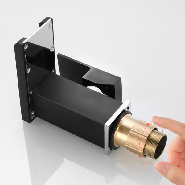 Torneiras de pia do banheiro 587e Alteração de cor Tape de bacia de luz LED para sensor de temperatura HA único