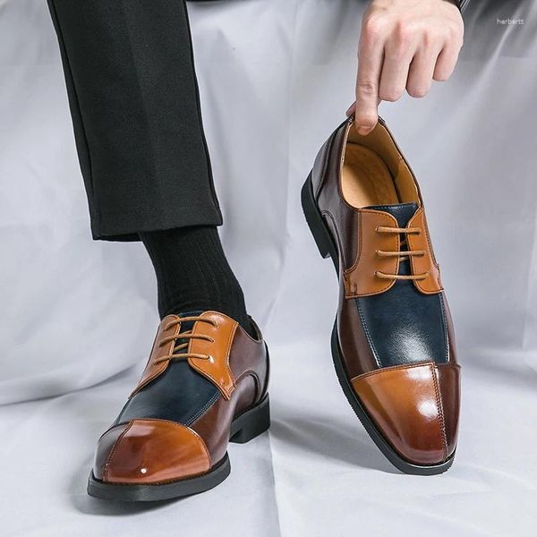 Elbise erkekler klasik iş rahat sürüş akşam erkek ofis flats erkek moda düğün oxfords resmi