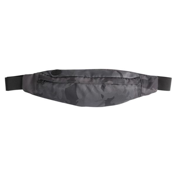 Bolsas ao ar livre Momente Homens Saco de cintura Pacote ajustável Pacote preto Fanny Belt Sports Gym portátil com zíper