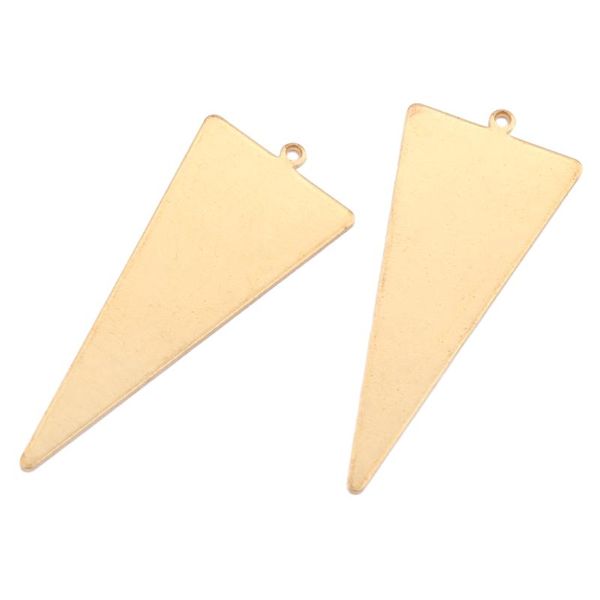 Ciondoli 10 Pz Triangolo Orecchini In Ottone Fascino Metallo Stampaggio Disco Vuoto Ciondolo Risultati Dei Monili Fai Da Te Per La Collana MakingCharms