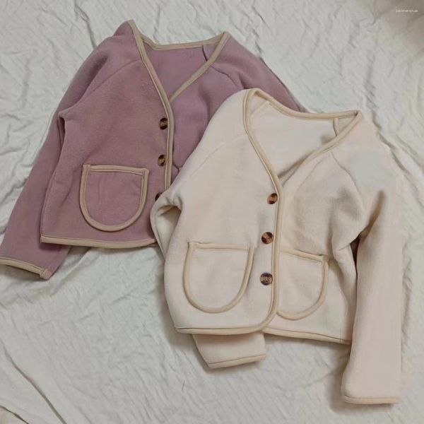 Jacken Warme Kleinkind Kleinkind Baby Jungen Mädchen Mantel Strickjacke Oberbekleidung Polar Fleece Jacke Für Kinder Kleidung