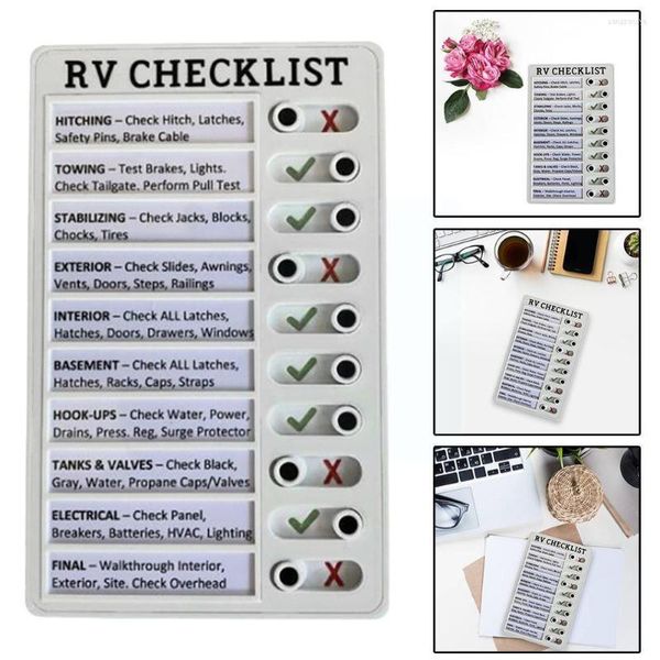 All Terrain Wheels 2023 Memo Plastic Board RV Checklist My Chores Reusable Elder Portable Dry Erase Care Checkli N8W3