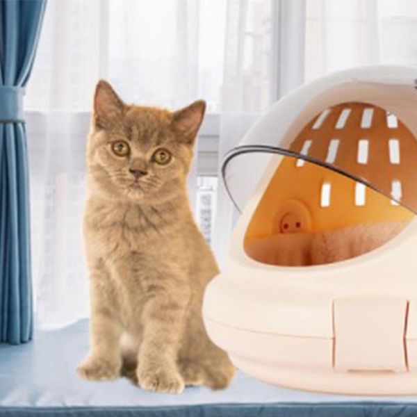 Kedi Taşıyıcılar Uzay Yuvası Çöp Havzası Pet Out Hava Kutusu Taşınabilir Çanta Net Kırmızı Kafes Tuvalet
