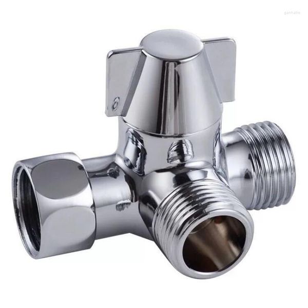 Acessório de banho Conjunto de desviador Válvula de desviador 3 Vias G1/2 Adaptador de torneira Pia de cozinha Splitter Splitter Water Tap conector para chuveiro de bidê de vaso sanitário