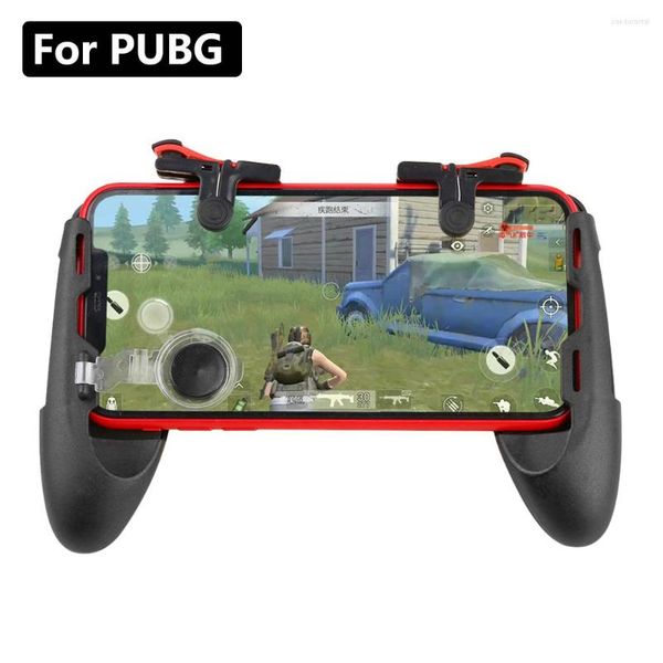 Controladores de jogo 5 em 1 gamepad para pubg celular gatilho botão de incêndio L1R1 Shooter Controller Joystick AIM TELHA