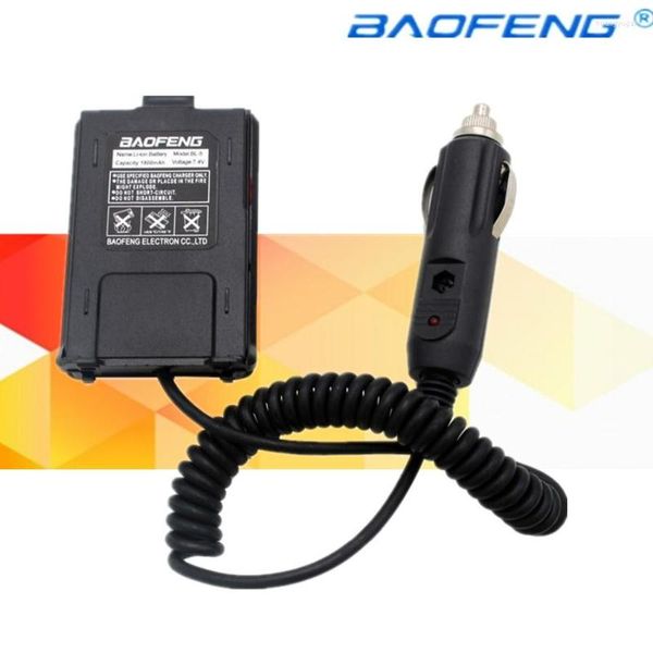 Walkie Talkie 2pcs Eliminador de bateria Carregador de carro para rádio portátil baofeng UV 5r UV-5RA UV-5RB Acessórios de duas maneiras