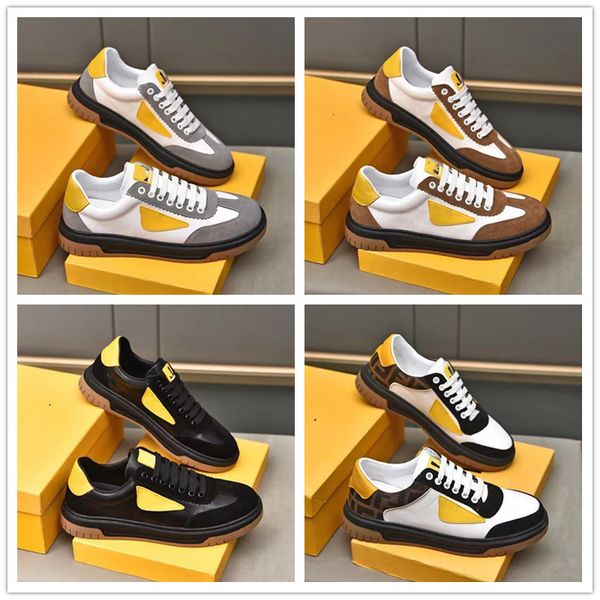 Marke Männer Low Top Match Sneakers Schuhe Gummisohle Skateboard Walking Wildleder Leder Casual Trainer Logo-geprägte Seite Komfort Rabatt Schuhe38-45