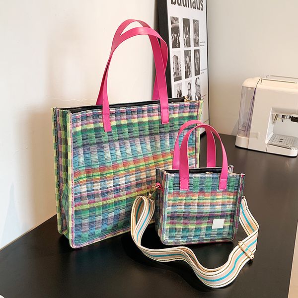 Borsa tote, borsa di grande capacità, nuovo design di nicchia da donna 2022, borsa da viaggio portatile, documenti d'ufficio, borsa a tracolla