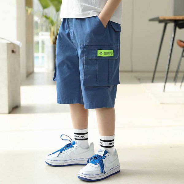 Shorts Jungen Cargo Shorts Sommer Kurz Sport Baumwolle Jogginghose Jungen Knielange Hose Größe Hot Pants Kinderkleidung 6 8 10 12 13 14 Jahr AA230404