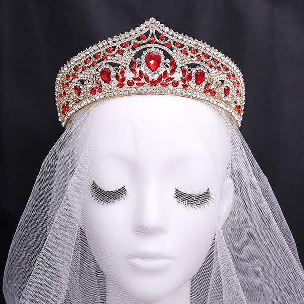 Luxo nupcial coroa headpieces brilho strass cristais coroas de casamento cristal bandana acessórios para o cabelo festa tiaras barroco c285s