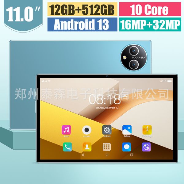 M11 Tablet Android stock all'ingrosso transfrontaliero 10.1 La versione inglese di Google può essere collegata per le telefonate 12+512