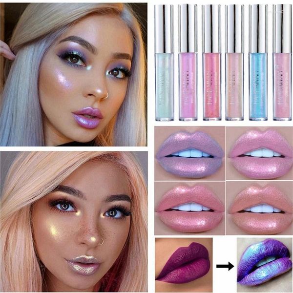 Lipgloss Glitzer Flüssiger Lippenstift Lint Crystal Glow Laser Holografische Lippenstifte Gelee Pigment Lipgloss Tube Make-up