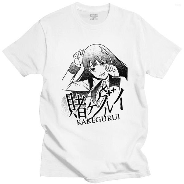 Magliette da uomo Kawaii Kakegurui Yumeko Jabami Camicia da uomo Manica corta Manga e Tv animata T-shirt Fan di cotone Tee Tops Abbigliamento