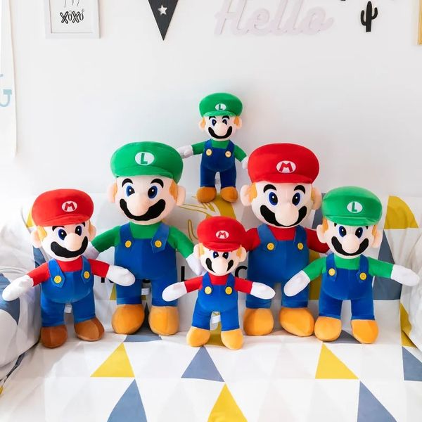 Simpatico cuscino da tiro Luigi Peluche Bambole farcite Anime Regali di compleanno Decorazione della camera da letto di casa