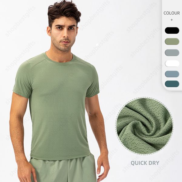 Moda Uomo T Shirt Quick Dry Nylon Maniche corte Designer Sport all'aria aperta Corsa Allenamento Fitness Top Tees Magliette traspiranti casual Taglia S-2XL per uomo