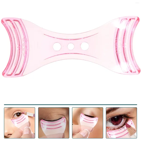 Garrafas de armazenamento feminino senhoras eyeliner modelo estêncil shaper ferramenta de maquiagem para iniciantes (rosa)