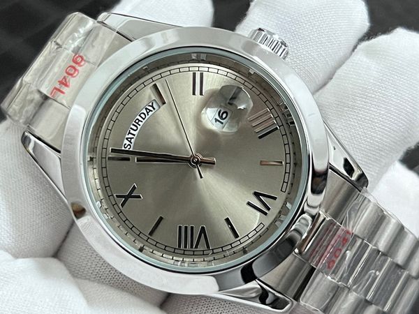Moda Full Brand Wrist Watches Men Women Style Date Week Luxo com logotipo Aço inoxidável Banda de metal quartzo relógio ROL 264