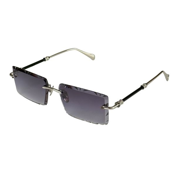 Heiße Mode im Z055-Stil, Vintage-Marken-Sonnenbrille für Männer und Frauen, randlos, quadratisch geschnitten, UV400-Gläser, Anti-Ultraviolett, cool, für den Außenbereich, einfach, Top-Qualität, mit Etui