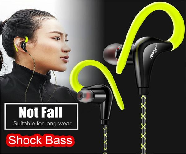 Fonge Ohrhörer S760 Stereo Super Bass Kopfhörer Ohrhörer Ohrbügel Ohrhörer Sport Lauf Headset mit Mikrofon für iPhone Samsung Xiao3165363