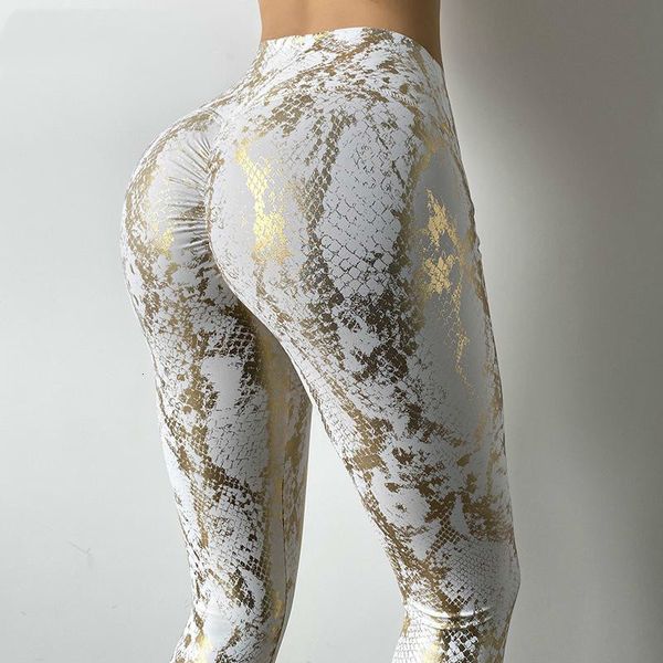 Leggings da donna Leggings push up a vita alta da donna Leggings fitness sexy senza cuciture Leggings con stampa serpente alla moda Pantaloni da yoga 230404