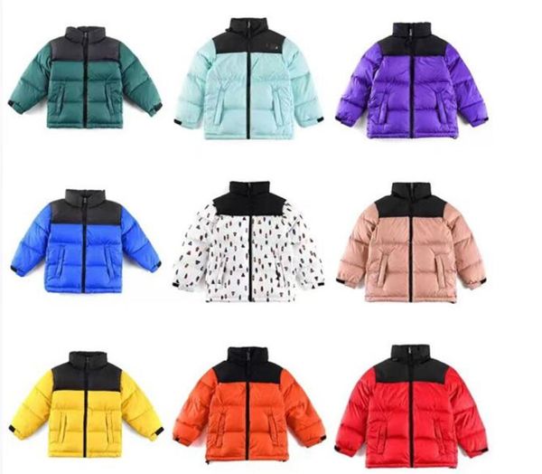 Designer infantil NF, parka isolada com capuz para homens e mulheres, moda e clássica para meninos/meninas, jaqueta multicolorida, jaqueta com estampa de letras