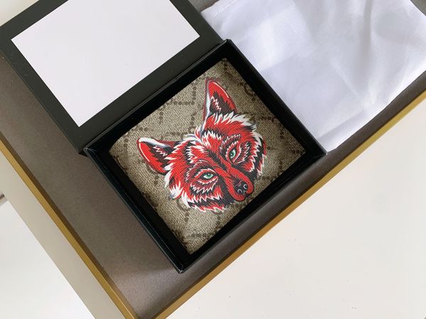 Designer-Taschen, kurze Herren-Geldbörsen, bedruckte Geldbörsen mit Buchstabe G, Kartenhalter, zusammenklappbare tragbare Geldbörsen, Marke Tiger Snake Wolf Print, lange Geldbörsen, Kartentaschen, Clutch-Taschen, Pokcet