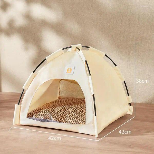 Portador de cães portátil gato tenda tenda dobrável cama lavável 42 38cm gaiola para animais de estimação cercadinho canil ao ar livre