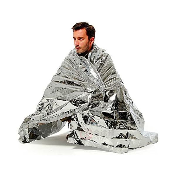 Портативное аварийное одеяло для выживания на открытом воздухе, теплоизоляционное одеяло с защитой от холода и солнцезащитного крема, светоотражающее спасательное одеяло, аварийное одеяло оптом