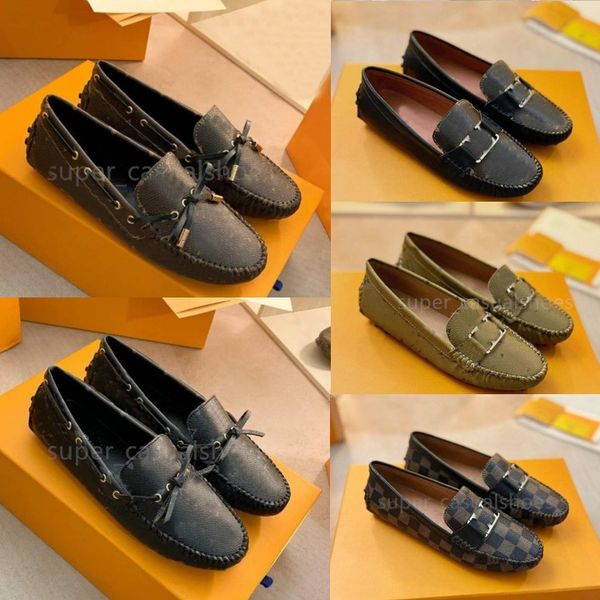 Mocassini da donna da uomo Scarpe eleganti firmate Classic Slip-on Luxurys Mocassino vintage Bottone in metallo Scarpe casual oxford in vera pelle Con scatola 35-46