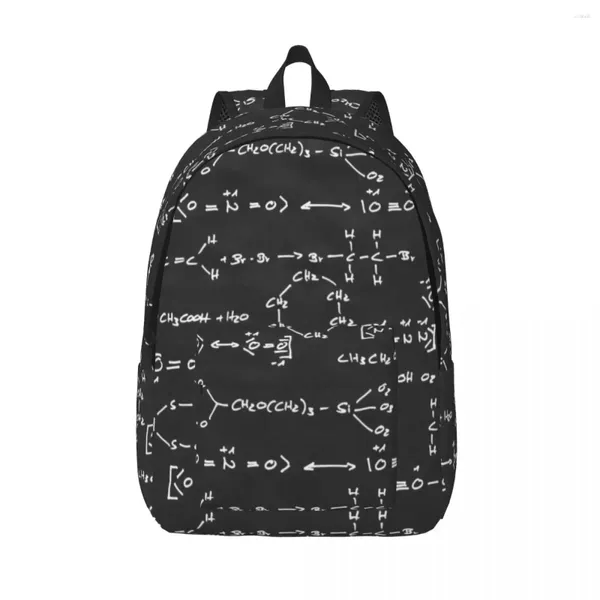Рюкзак «Научная формула», холщовые рюкзаки для письма для мужчин и женщин, водонепроницаемые, для колледжа и школы, химическая лаборатория, техническая сумка, сумки для книг с принтом