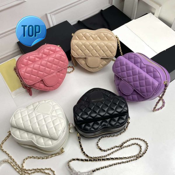 çapraz vücut torbası kalp çanta zinciri çapraz bags tasarımcısı çanta deri omuz çanta markaları mini kalp aşk altın askı ile 18cm ucuz çantalar lu