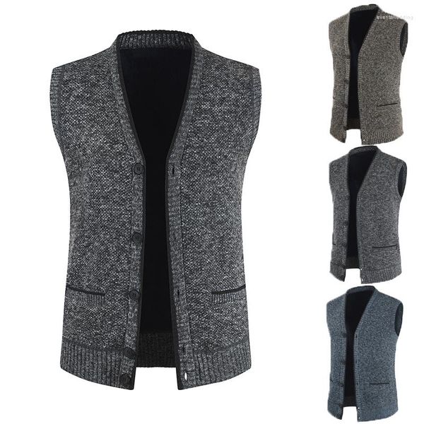 Gilet da uomo 2023 Gilet maglione lavorato a maglia da uomo invernale Abbigliamento Coreano Fashion Street Cardigan retrò Natale