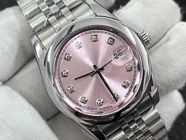 Full Brand Wrist Watches Men Women Crystal Style Luxury com logotipo Aço inoxidável Banda de metal quartzo ROL ROL 266