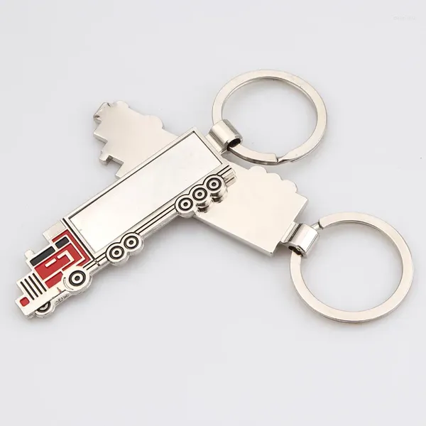 Chaveiros moda bonito caminhão de metal caminhão carro chaveiro keyfob presente adorável chaveiro pingente saco jóias empresa promocional