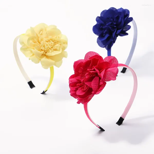 Accessori per capelli 1 pz Fasce per fiori solidi per ragazze Fasce per capelli fatte a mano Cerchio Copricapo Fasce per bambini per bambini all'ingrosso