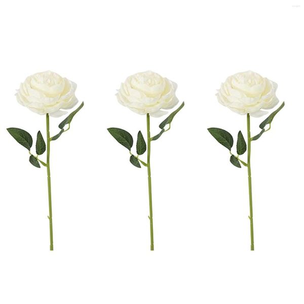 Dekorative Blumen 3pcs Home Decor Schöne Bühne Einzelstiel Seide Pfingstrose Bouquet Gefälschte Hochzeit Party Künstliche Blumen Garten DIY