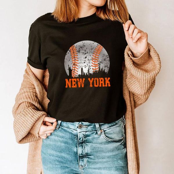 Damen T-Shirts York City Print Shirt Baumwolle Damen T-Shirt Lustiges Sommer Casual Kurzarm Top Landleben Geburtstagsgeschenk