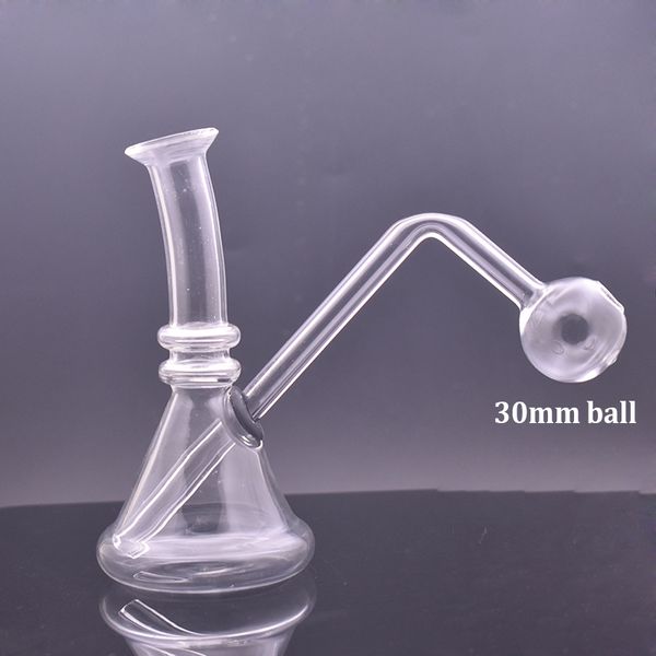 Küçük mini cam bong su boruları pyrex nargile petrol teçhizatları sigara içme bonglar kalın baş heady recycler teçhizat büyük boyutlu yağ brülör borusu kabul kişiselleştirilmiş özel