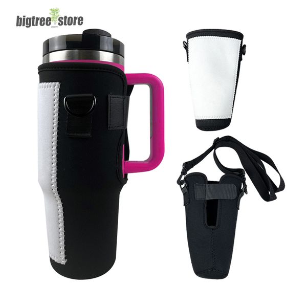 Manga de copo de café gelado de neoprene reutilizável de sublimação de 40 oz Mangas isoladas Mangas isoladas Suporte de copo Ideia para copos de copo de grande capacidade rápido