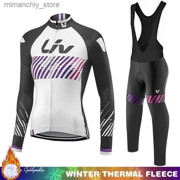 Radfahren Jersey Sets LIV Herren MTB Radfahren Hosen Kleidung Mann Jersey Ciclismo Hombre 2023 Uniform Anzug Thermal Fece für Bicyc winter Bikes Q231107